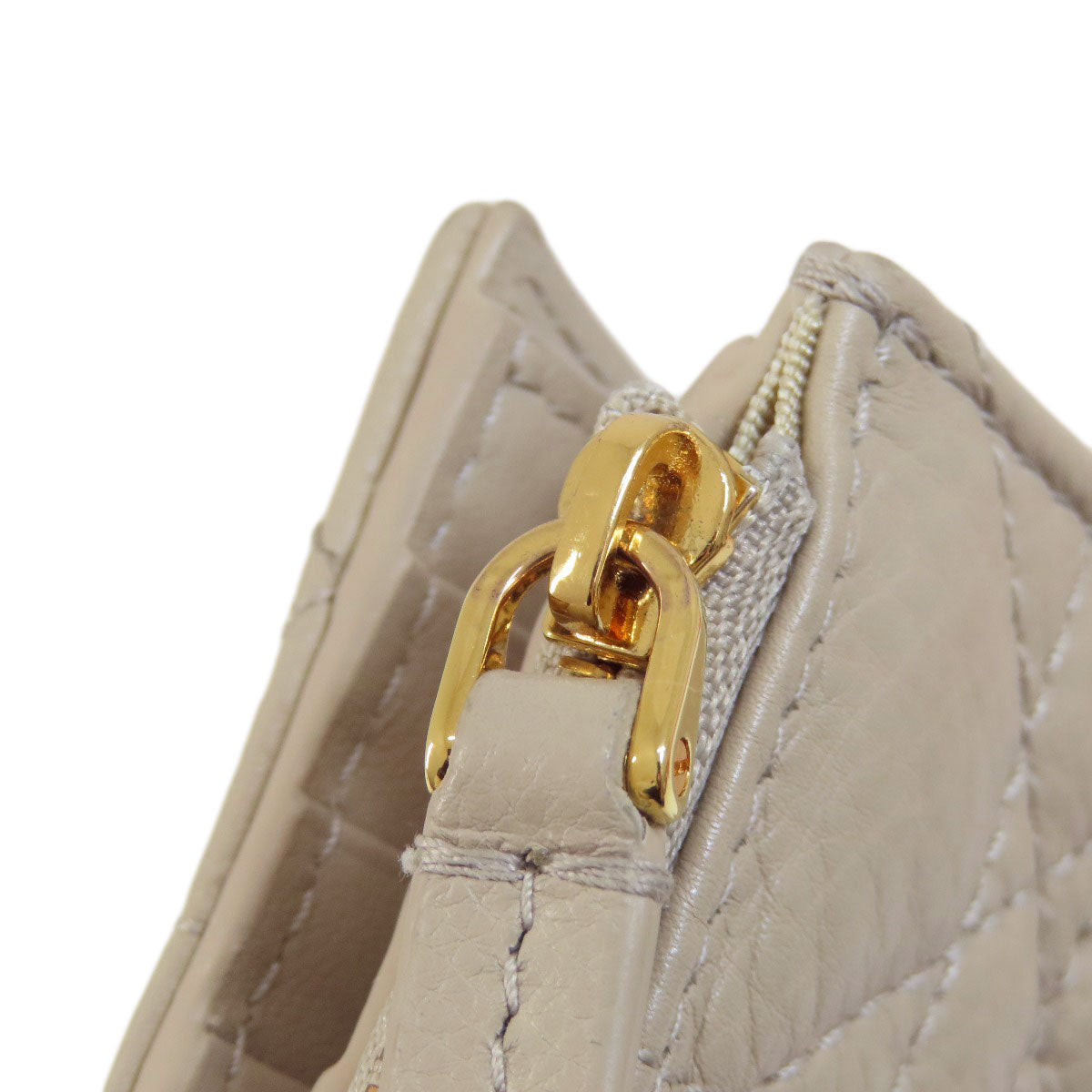 CHRISTIAN DIOR Dior Caro Dahlia wallet Bifold Wallet with Coin Pocket Leather Ladies [Used]