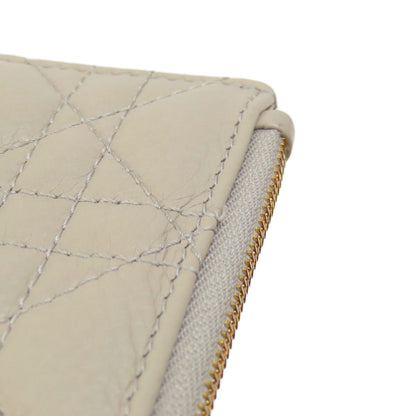 CHRISTIAN DIOR Dior Caro Dahlia wallet Bifold Wallet with Coin Pocket Leather Ladies [Used]