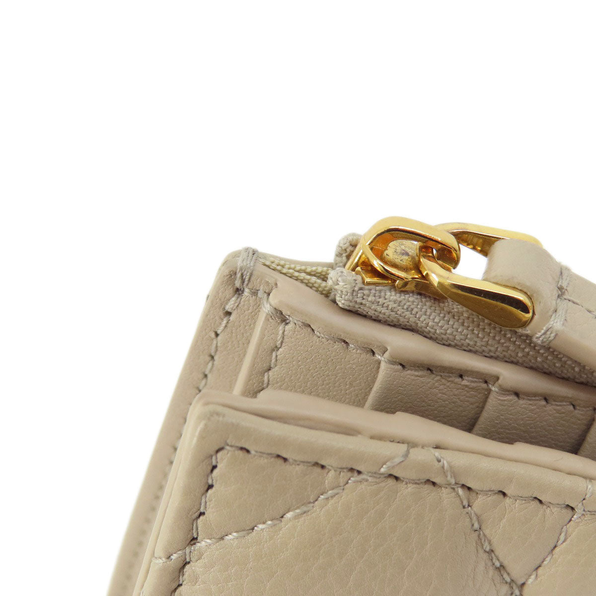 CHRISTIAN DIOR Dior Caro Dahlia wallet Bifold Wallet with Coin Pocket Leather Ladies [Used]