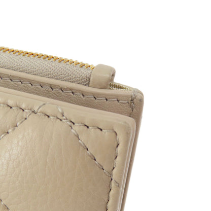 CHRISTIAN DIOR Dior Caro Dahlia wallet Bifold Wallet with Coin Pocket Leather Ladies [Used]