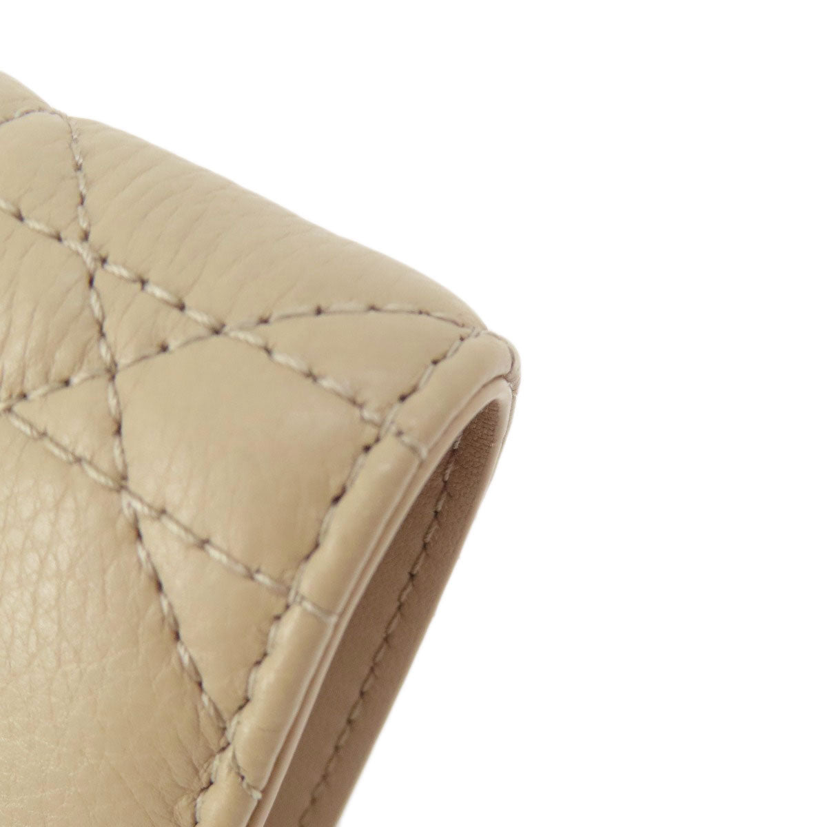 CHRISTIAN DIOR Dior Caro Dahlia wallet Bifold Wallet with Coin Pocket Leather Ladies [Used]