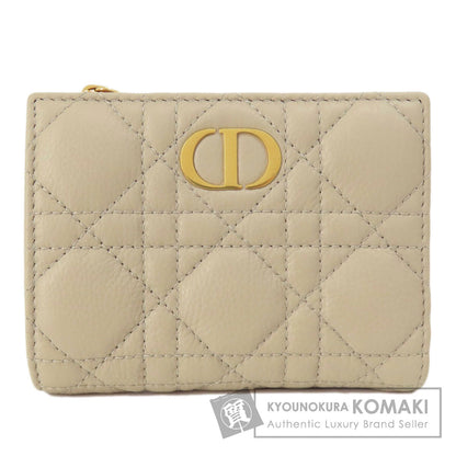 CHRISTIAN DIOR Dior Caro Dahlia wallet Bifold Wallet with Coin Pocket Leather Ladies [Used]