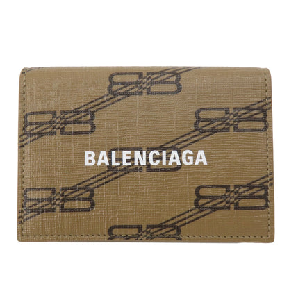BALENCIAGA 594312 Tri-fold Wallet BB pattern Bifold Wallet with Coin Pocket Leather Ladies [Used]