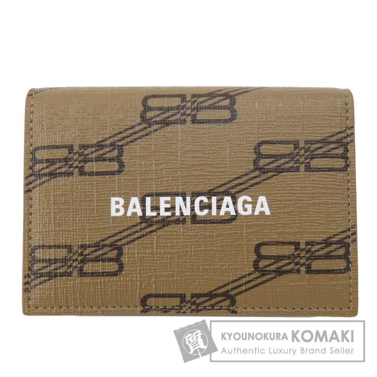 BALENCIAGA 594312 Tri-fold Wallet BB pattern Bifold Wallet with Coin Pocket Leather Ladies [Used]