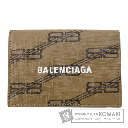 BALENCIAGA 594312 Tri-fold Wallet BB pattern Bifold Wallet with Coin Pocket Leather Ladies [Used]