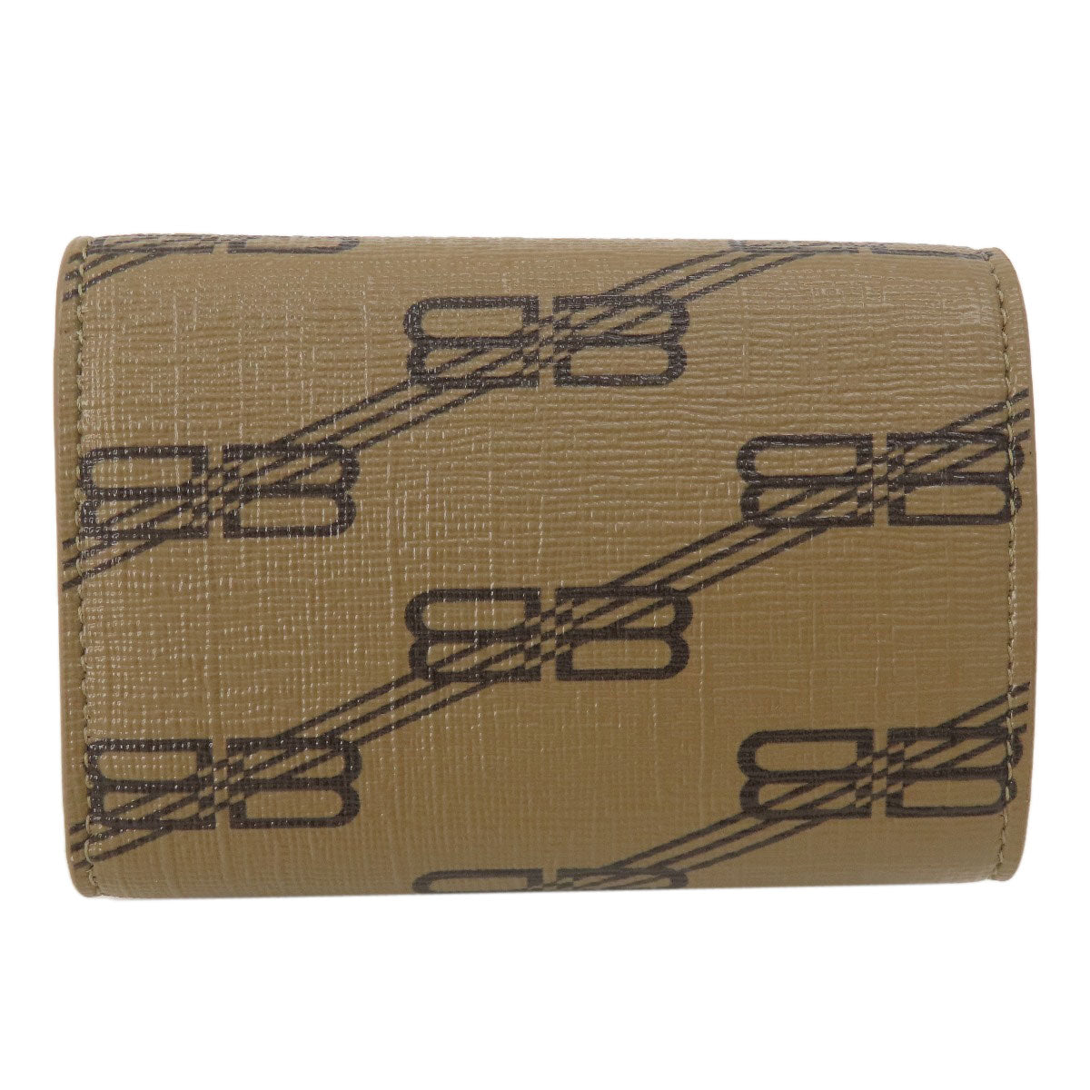 BALENCIAGA 594312 Tri-fold Wallet BB pattern Bifold Wallet with Coin Pocket Leather Ladies [Used]
