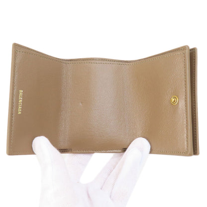 BALENCIAGA 594312 Tri-fold Wallet BB pattern Bifold Wallet with Coin Pocket Leather Ladies [Used]