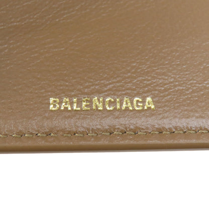 BALENCIAGA 594312 Tri-fold Wallet BB pattern Bifold Wallet with Coin Pocket Leather Ladies [Used]