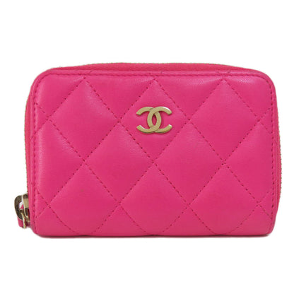 CHANEL Matelasse coin purse Lambskin Ladies [Used]