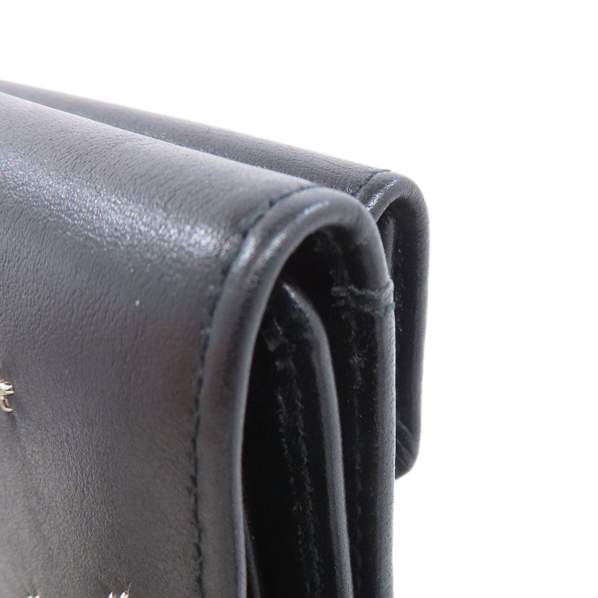 Jimmy Choo Star motif Bifold Wallet with Coin Pocket Leather Ladies [Used]