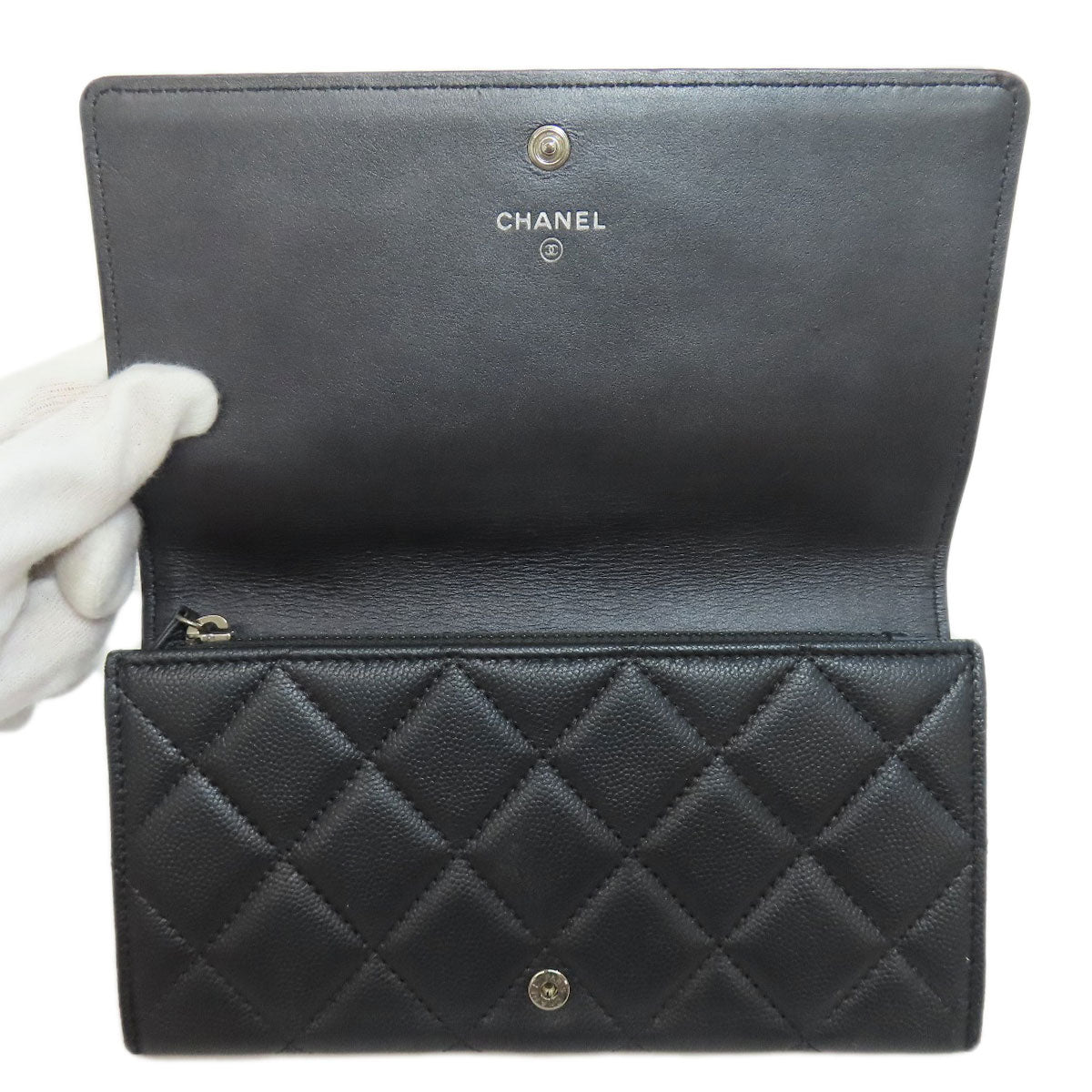 CHANEL   Long wallet (with coin pocket) COCO Mark Soft Caviar skin Ladies