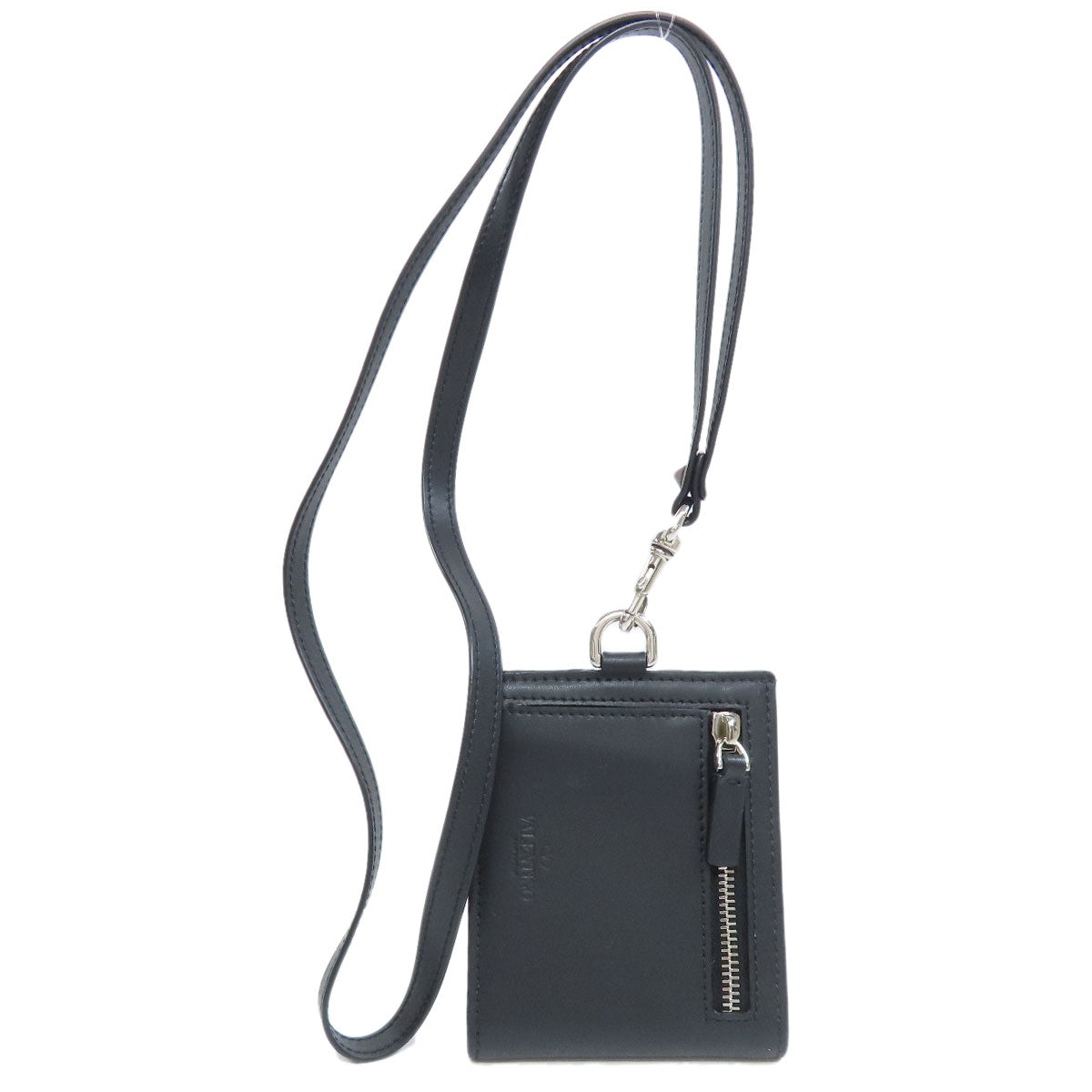 VALENTINO neck wallet Bifold Wallet with Coin Pocket Leather Ladies [Used]