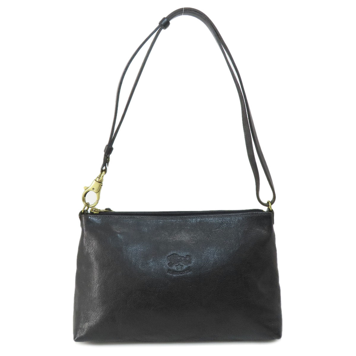 IL BISONTE   Shoulder Bag Logo motif Leather Ladies