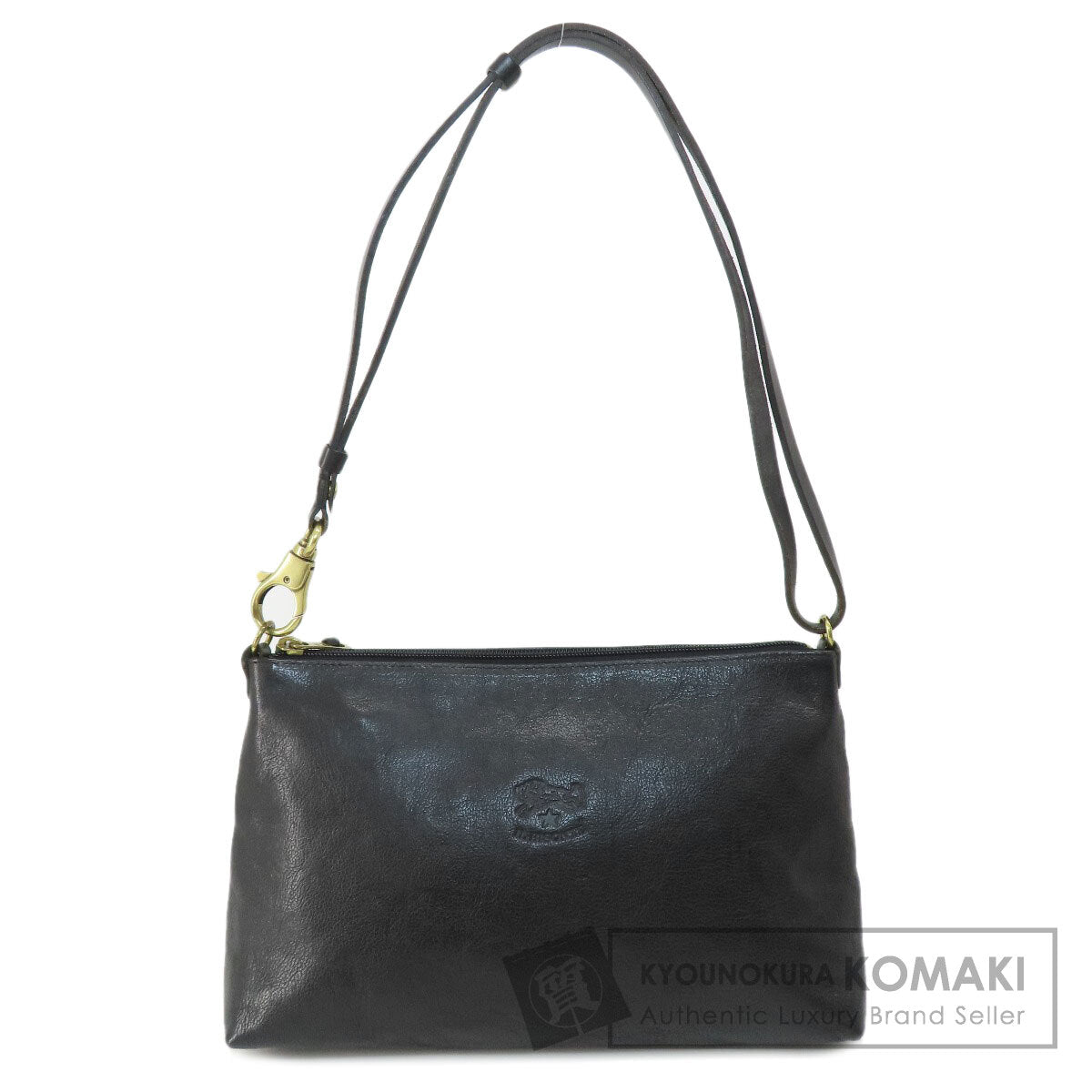 IL BISONTE   Shoulder Bag Logo motif Leather Ladies