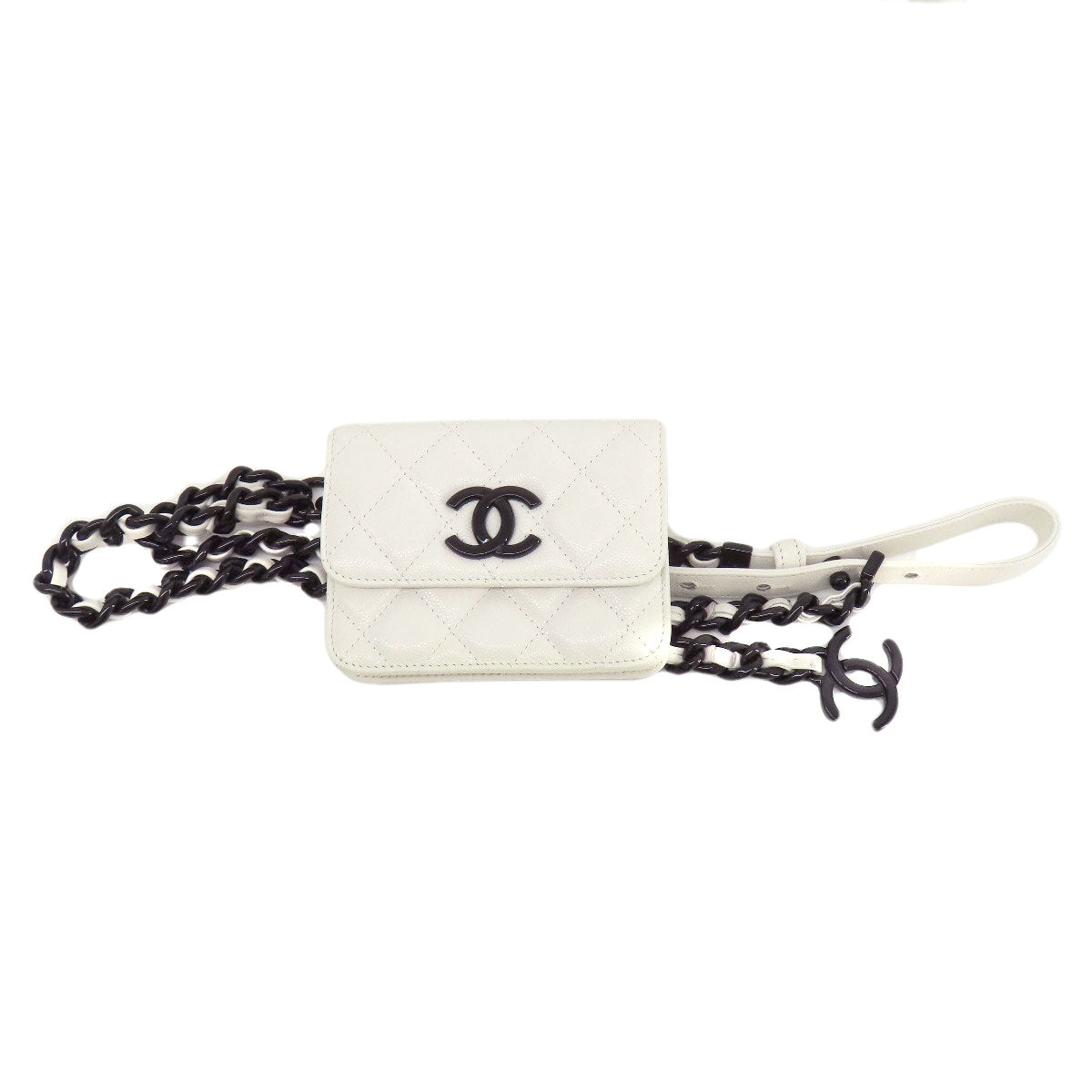 CHANEL   Hip bag, waist bag Matelasse SilverHardware Caviar skin Ladies