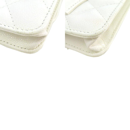 CHANEL Matelasse SilverHardware Hip bag, waist bag Grained Calfskin Skin Ladies [Used]