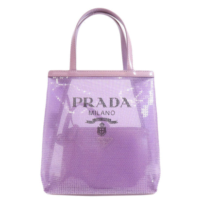 PRADA Mesh tote Handbag Spangle Ladies [Used]