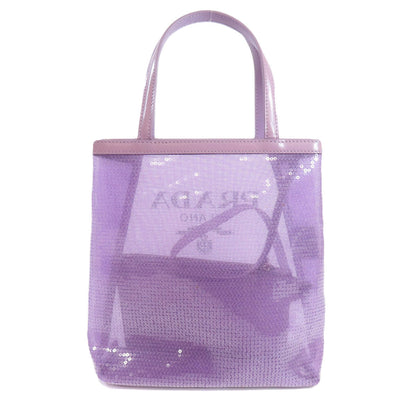 PRADA Mesh tote Handbag Spangle Ladies [Used]
