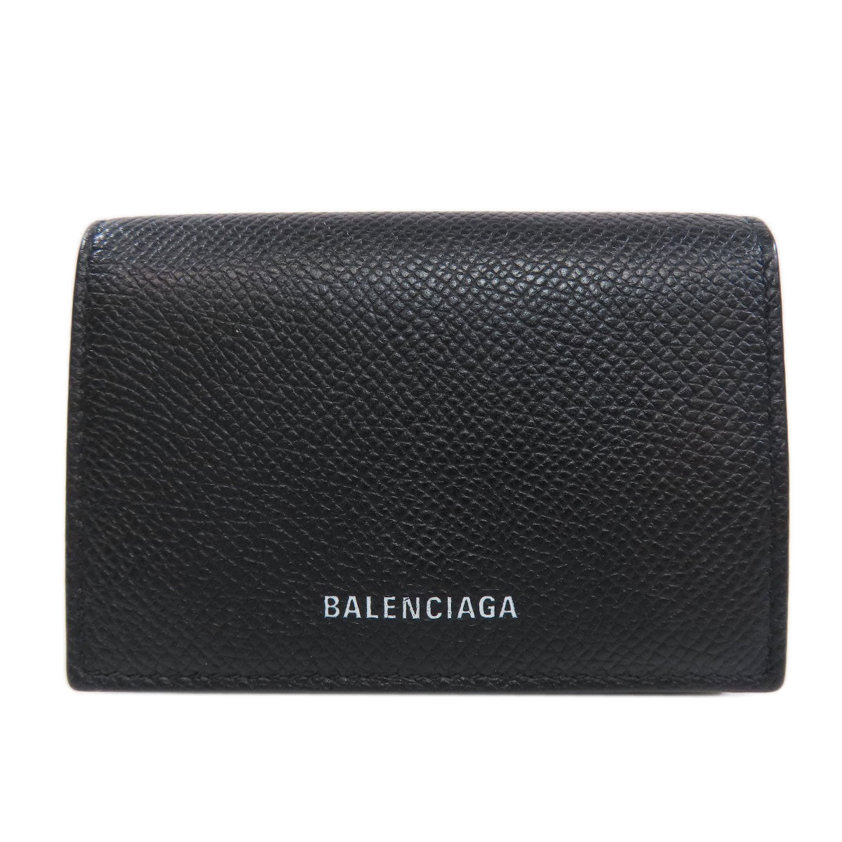 BALENCIAGA 558208 Logo tri-fold wallet Bifold Wallet with Coin Pocket Leather Ladies [Used]