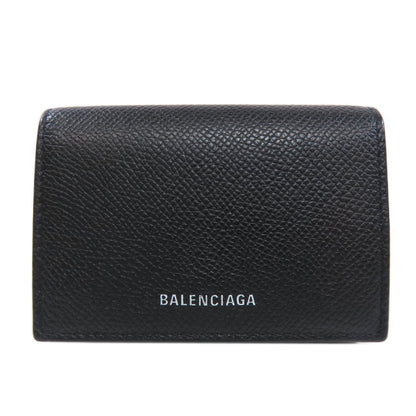 BALENCIAGA 558208 Logo tri-fold wallet Bifold Wallet with Coin Pocket Leather Ladies [Used]