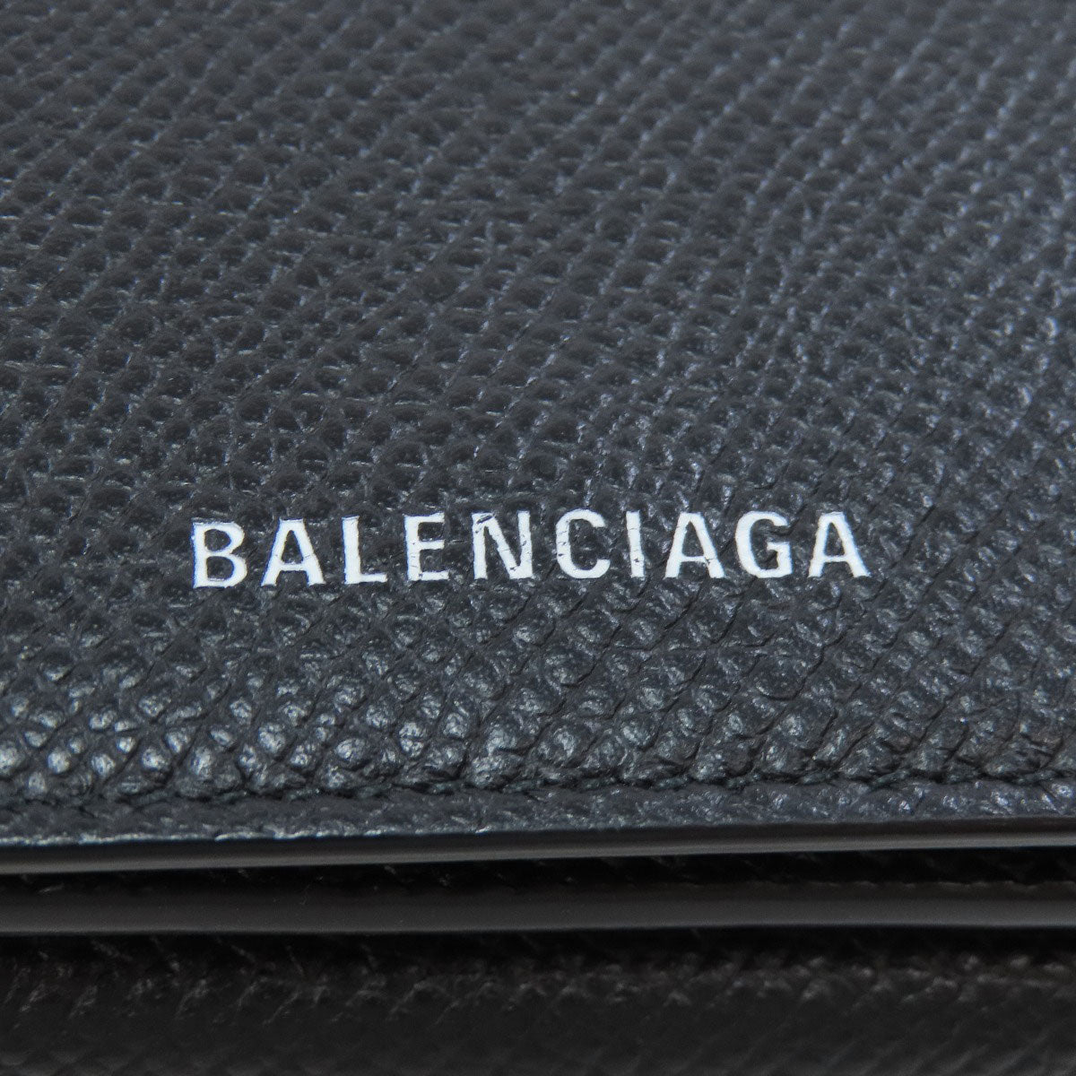 BALENCIAGA 558208 Logo tri-fold wallet Bifold Wallet with Coin Pocket Leather Ladies [Used]