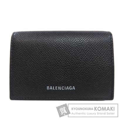 BALENCIAGA 558208 Logo tri-fold wallet Bifold Wallet with Coin Pocket Leather Ladies [Used]