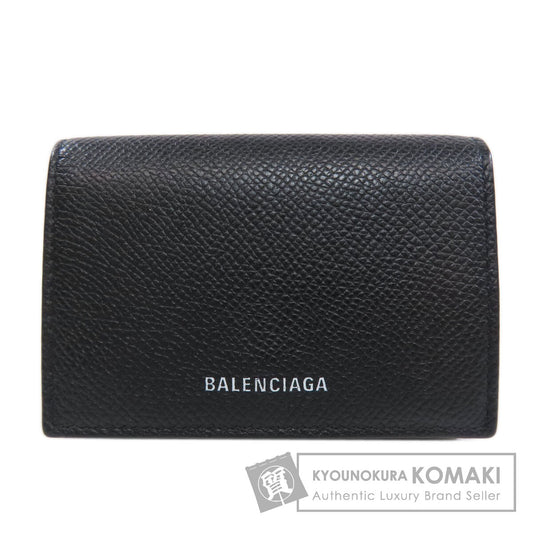 BALENCIAGA 558208 Logo tri-fold wallet Bifold Wallet with Coin Pocket Leather Ladies [Used]