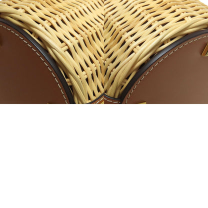 Salvatore Ferragamo Rattan Bag Shoulder Bag Raffia Ladies [Used]