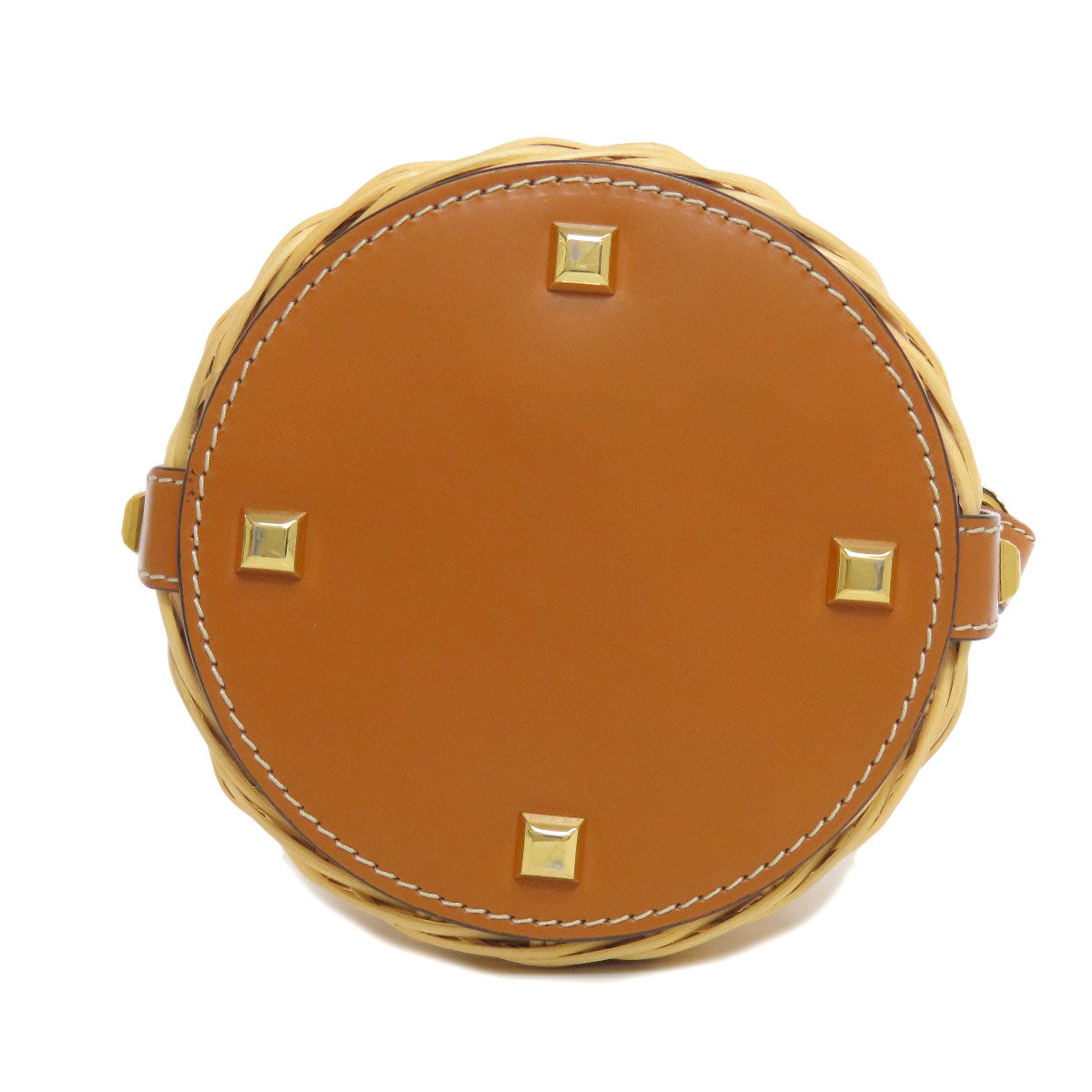 Salvatore Ferragamo Rattan Bag Shoulder Bag Raffia Ladies [Used]