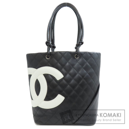 CHANEL   Tote Bag CAMBON LINE SilverHardware Leather Ladies