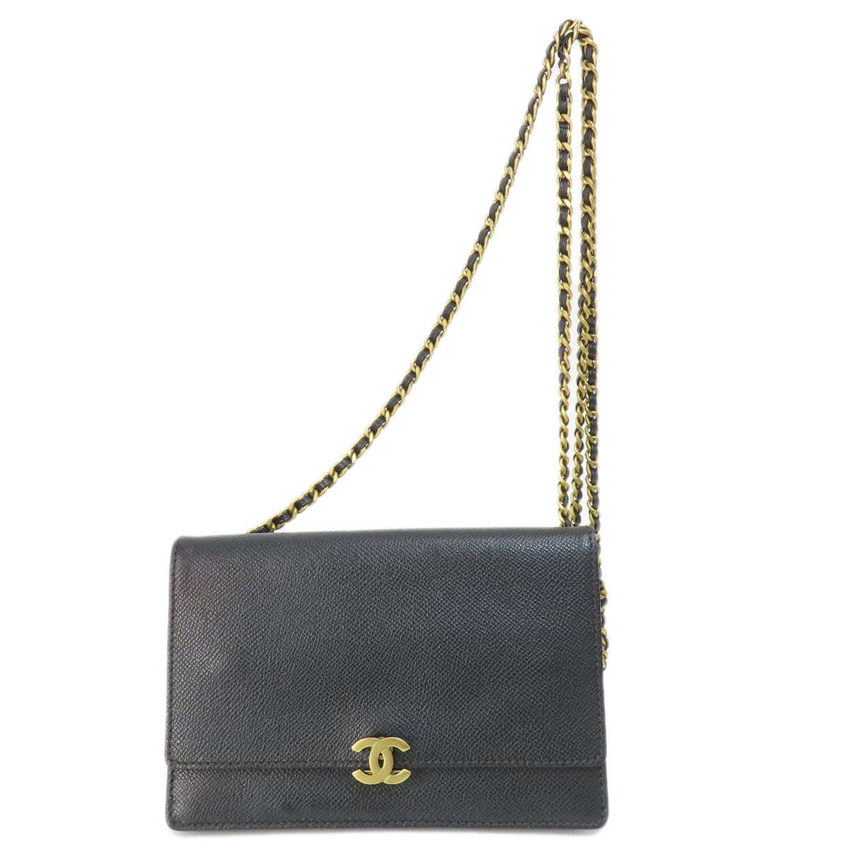 CHANEL   Long wallet (with coin pocket) Chain Wallet COCO Mark GoldHardware Caviar skin Ladies