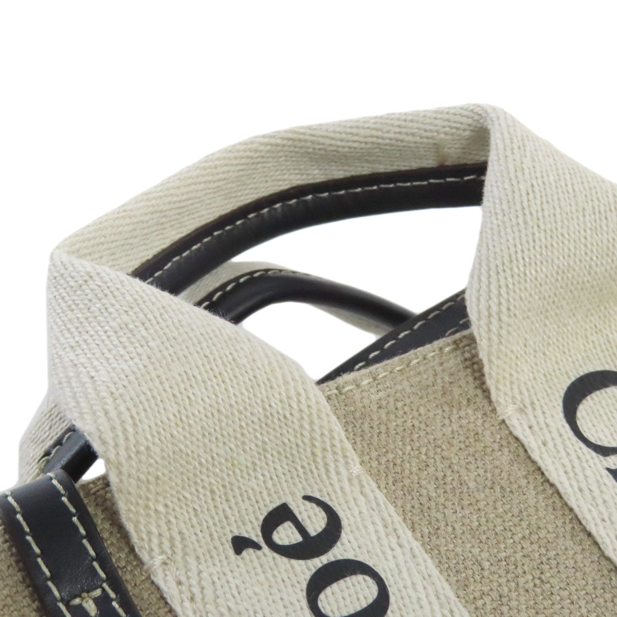 CHLOE Woody Mini 2WAY Handbag Canvas Ladies [Used]