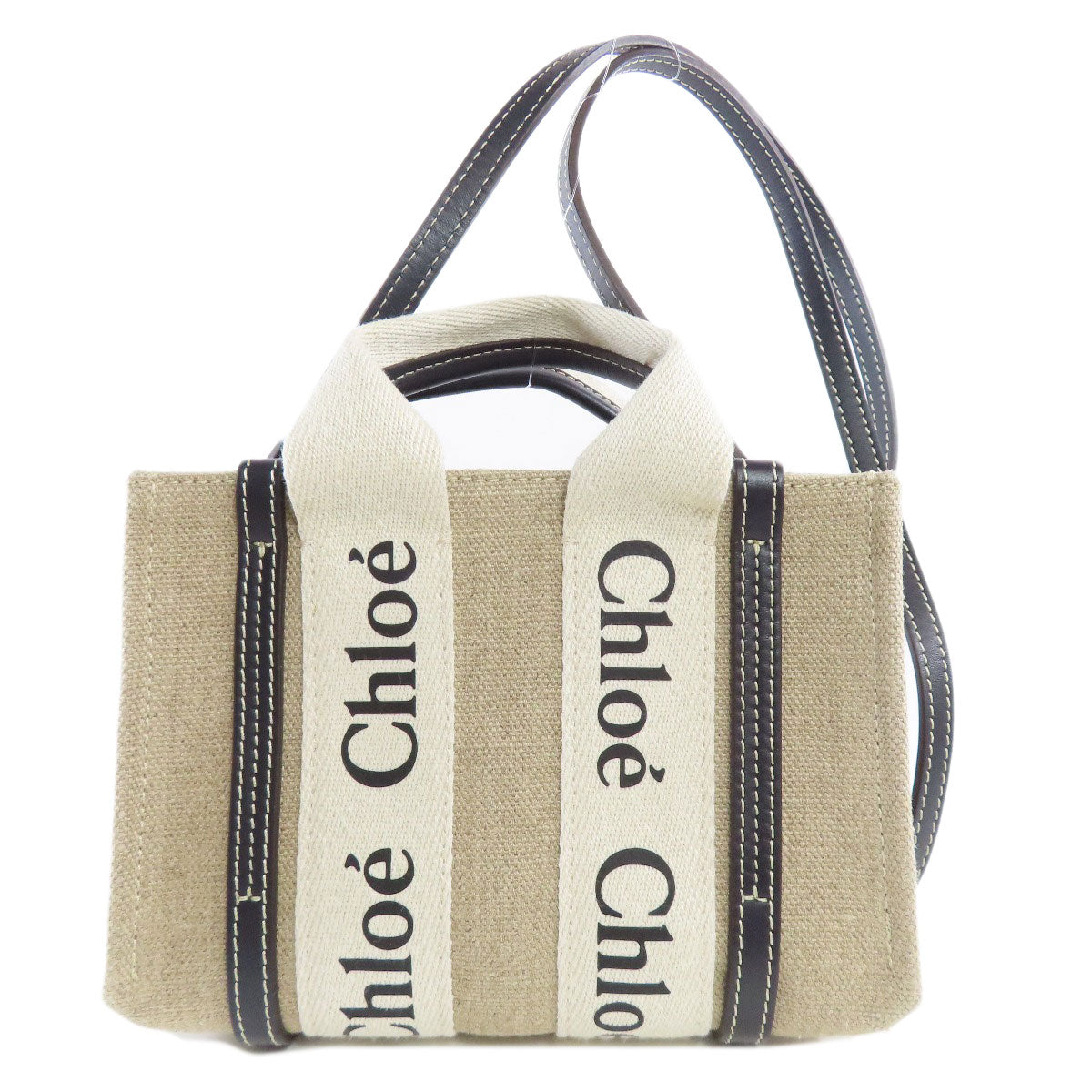 CHLOE Woody Mini 2WAY Handbag Canvas Ladies [Used]
