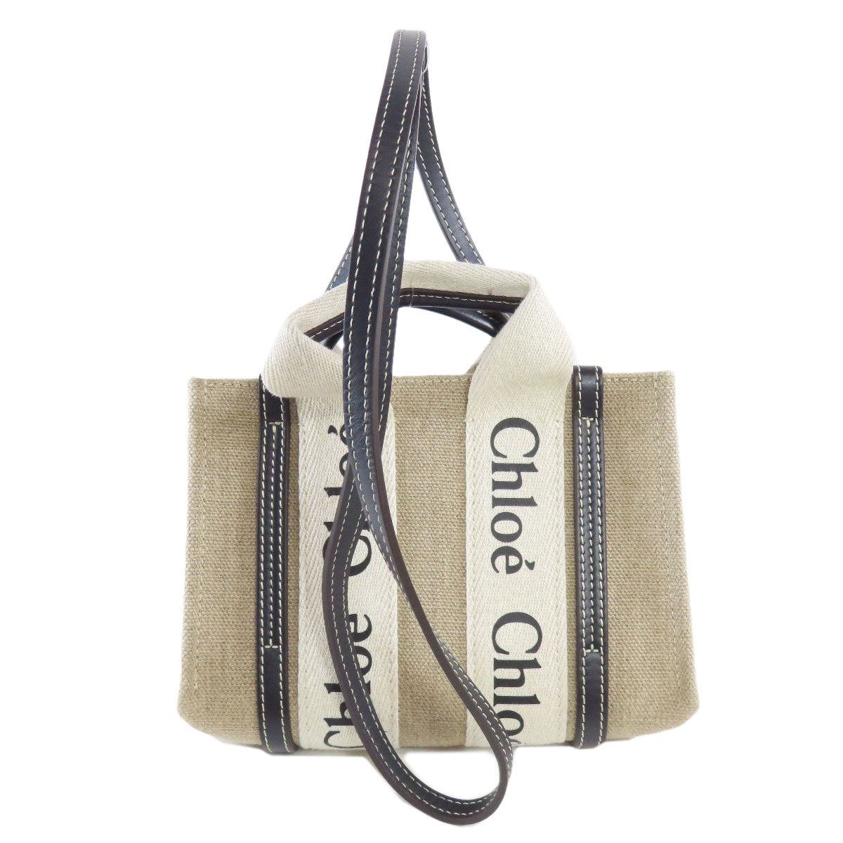 CHLOE Woody Mini 2WAY Handbag Canvas Ladies [Used]