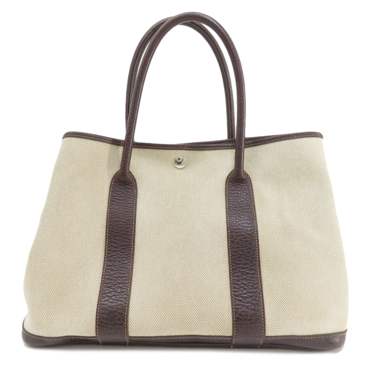 HERMES Garden Party PM Maron SilverHardware Tote Bag Tower ash Ladies [Used]