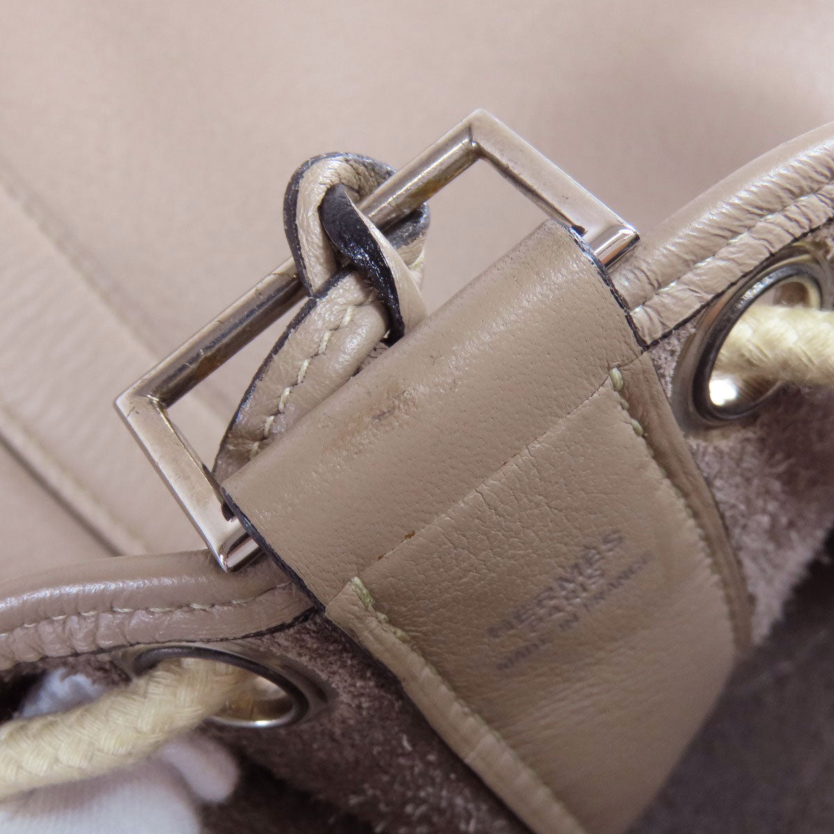 HERMES Lunch one belt Tote Bag Calf Ladies [Used]
