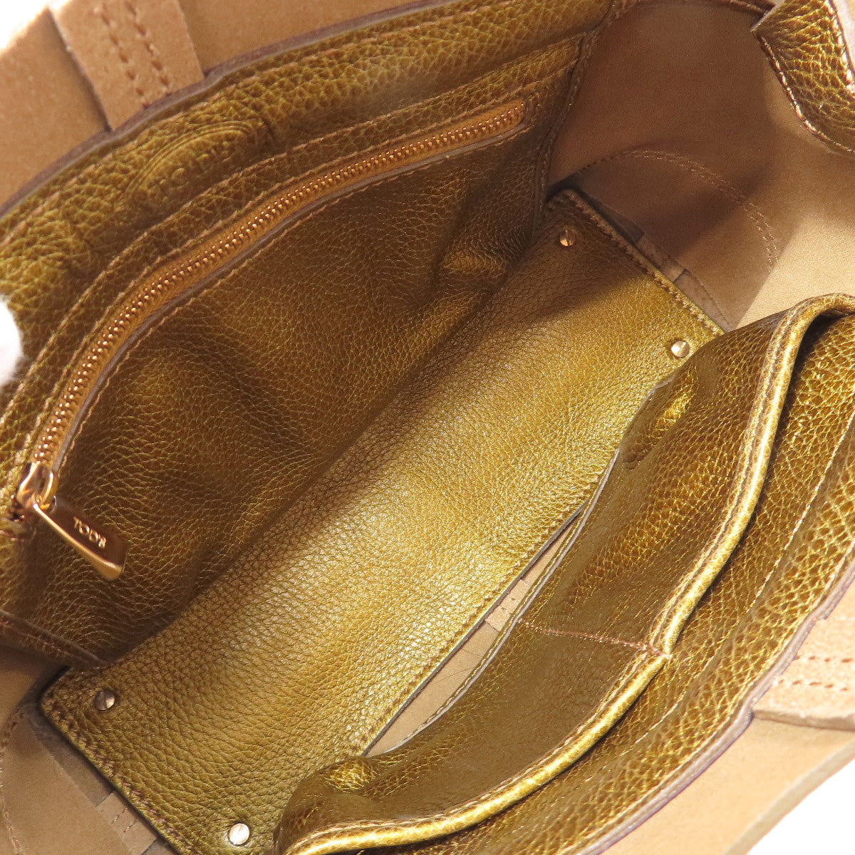 TODS logo Tote Bag Leather Ladies [Used]
