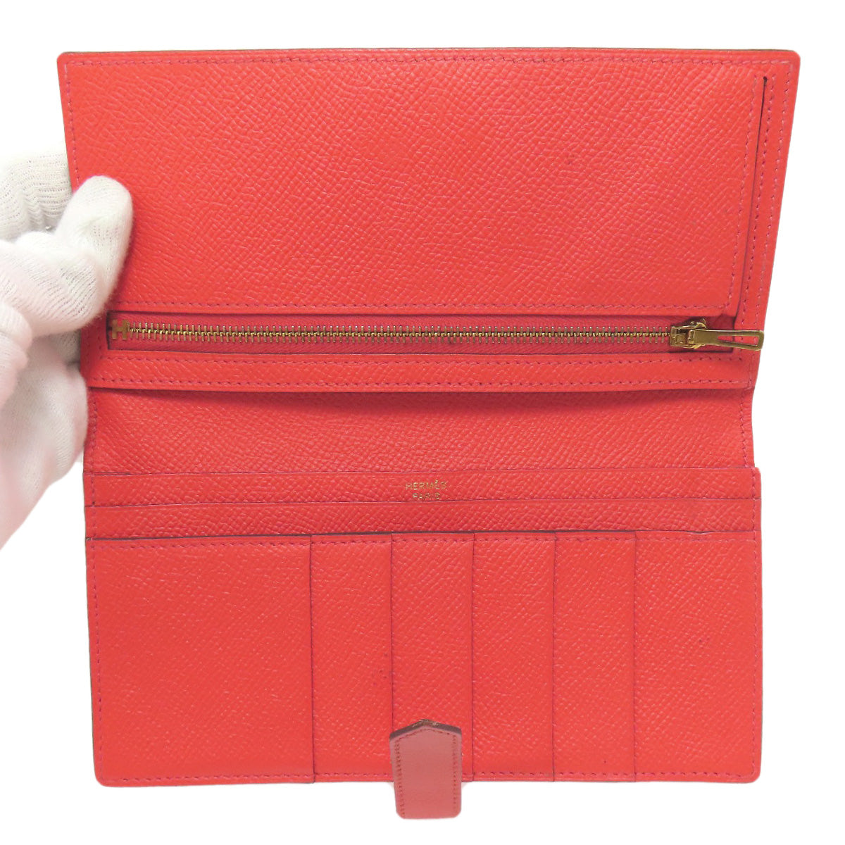 HERMES   Long wallet (with coin pocket) Barance Free GoldHardware Epsom Ladies