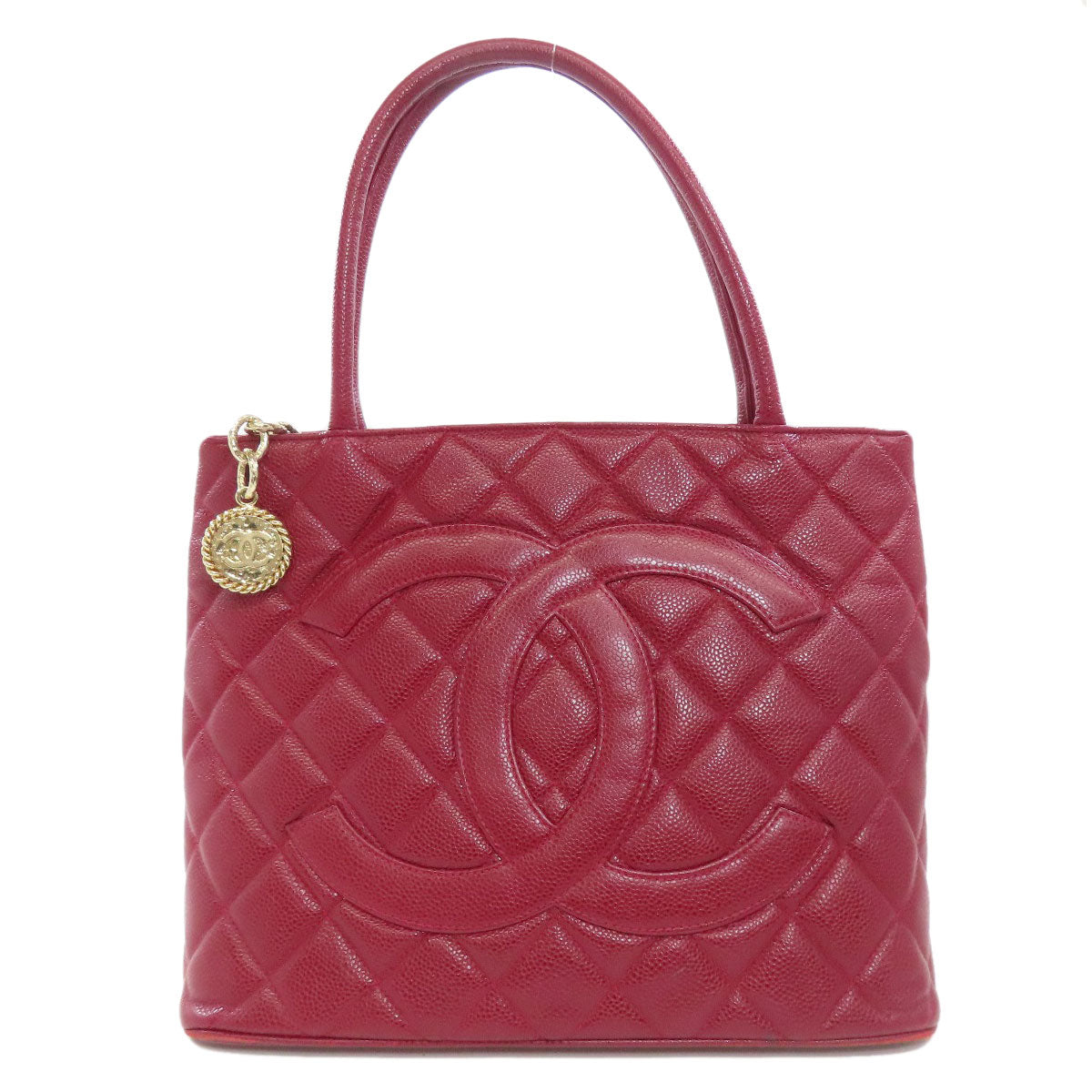 CHANEL   Tote Bag Medallion GoldHardware Caviar skin Ladies