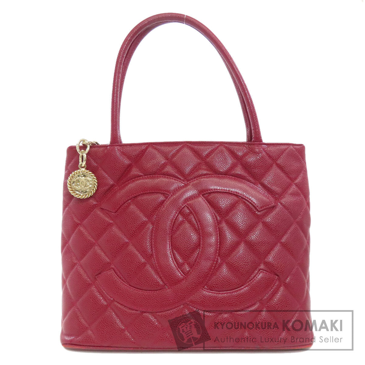 CHANEL   Tote Bag Medallion GoldHardware Caviar skin Ladies