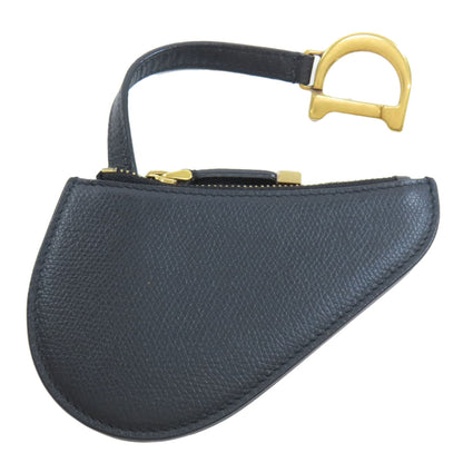 CHRISTIAN DIOR saddle coin purse Leather Ladies [Used]