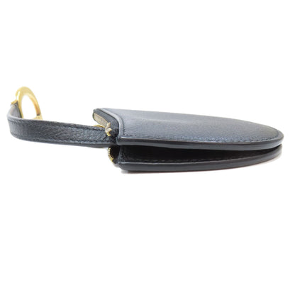 CHRISTIAN DIOR saddle coin purse Leather Ladies [Used]