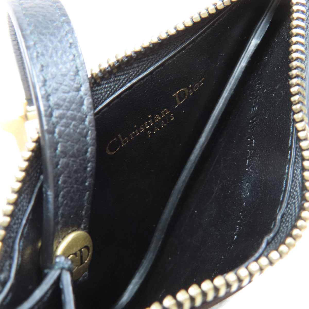 CHRISTIAN DIOR saddle coin purse Leather Ladies [Used]