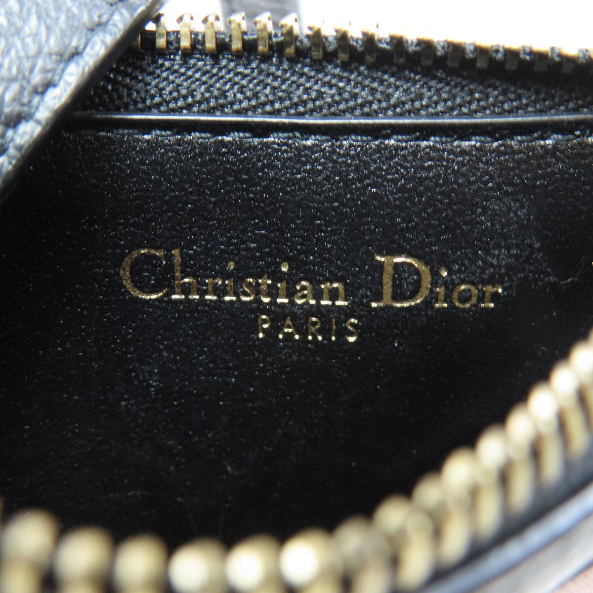 CHRISTIAN DIOR saddle coin purse Leather Ladies [Used]