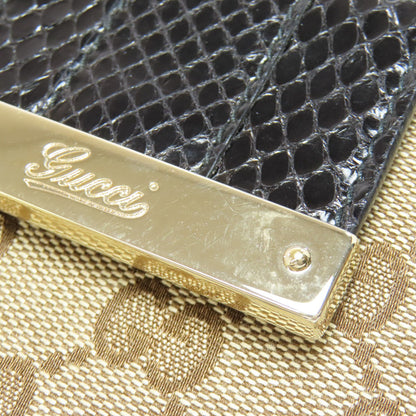 GUCCI 181669 GG Bifold Wallet with Coin Pocket Canvas Ladies [Used]