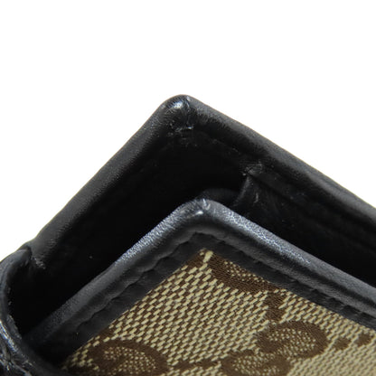 GUCCI 181669 GG Bifold Wallet with Coin Pocket Canvas Ladies [Used]