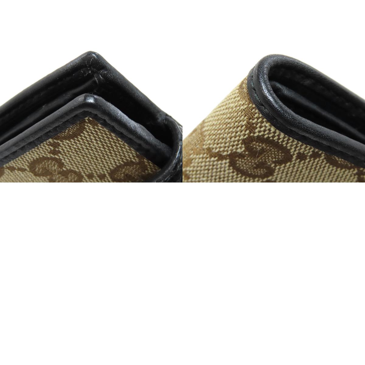 GUCCI 181669 GG Bifold Wallet with Coin Pocket Canvas Ladies [Used]