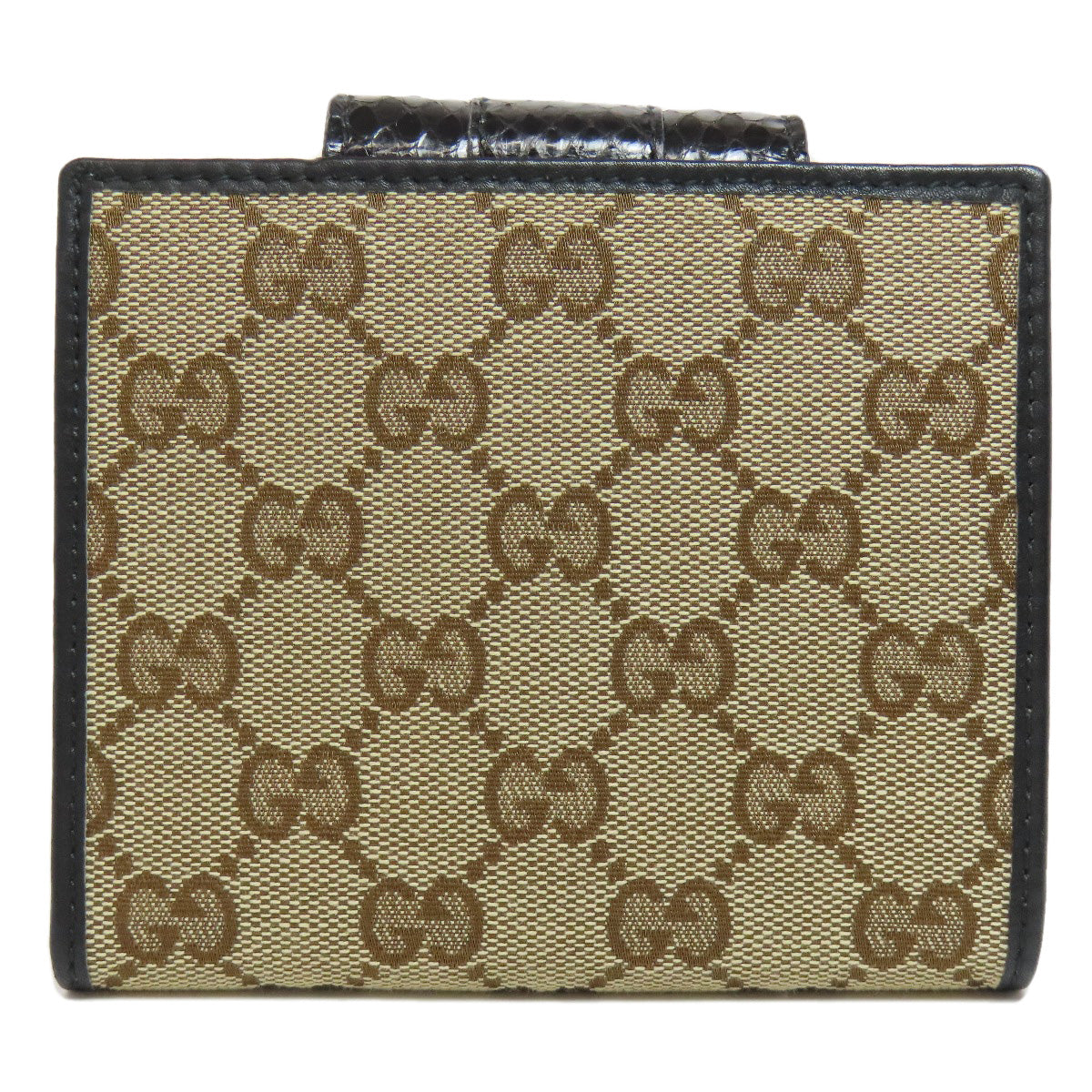GUCCI 181669 GG Bifold Wallet with Coin Pocket Canvas Ladies [Used]