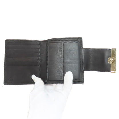 GUCCI 181669 GG Bifold Wallet with Coin Pocket Canvas Ladies [Used]