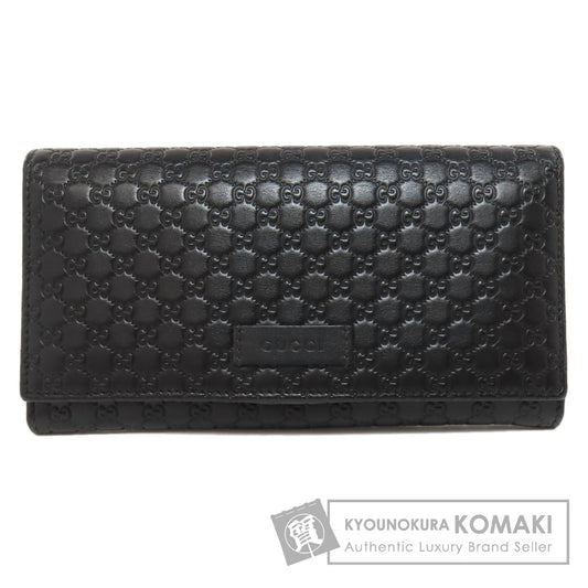 GUCCI 449396 Outlet GG Signature Micro Shima Long wallet (with coin pocket) Leather mens [Used]